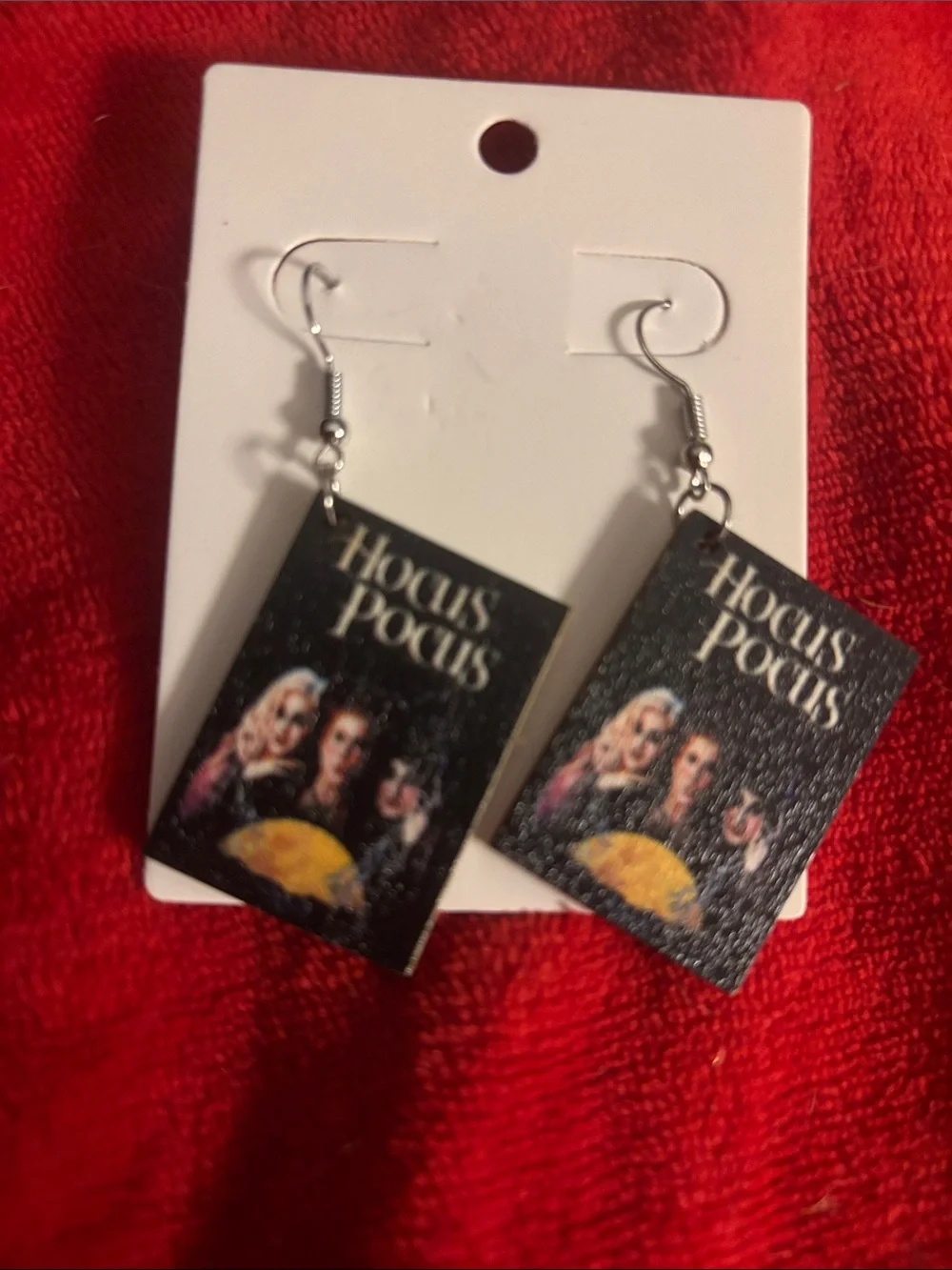 Hocus Pocus Black Novelty Earrings by